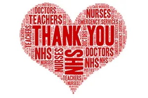 Key Worker Heart Word Art